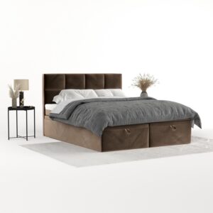 wohnli-moebel-suche-800001494090-1 BOXBETT Tessa 180/200 cm Braun im Paros Stoff Textil AltaBeds Möbel > Betten > Boxspringbetten Braun