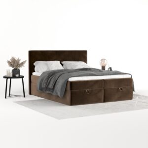 wohnli-moebel-suche-800001494162-1 BOXBETT Velma 160/200 cm Braun im Kronos Stoff Textil AltaBeds Möbel > Betten > Boxspringbetten Braun