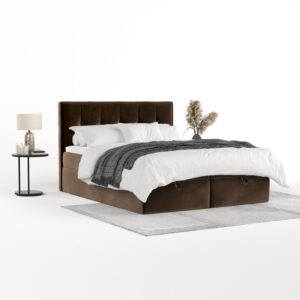 wohnli-moebel-suche-800001494196-1 BOXBETT Tivra 200/200 cm Braun im Kronos Stoff Textil AltaBeds Möbel > Betten > Boxspringbetten Braun