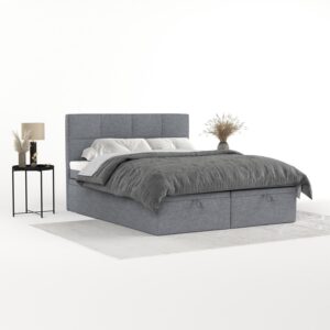 BOXBETT Tessa 180/200 cm Grau im Neve Stoff Textil AltaBeds Möbel > Betten > Boxspringbetten Grau