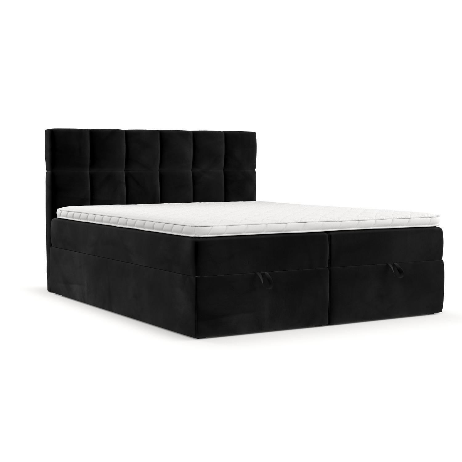 wohnli-moebel-suche-800001494240 Wohnli Möbelsuche - BOXBETT Savio 140/200 cm Schwarz im Kronos Stoff