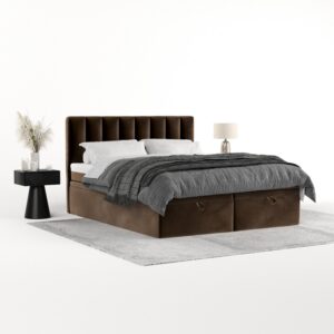 wohnli-moebel-suche-800001494289-1 BOXBETT Lume 180/200 cm Braun im Kronos Stoff Textil AltaBeds Möbel > Betten > Boxspringbetten Braun