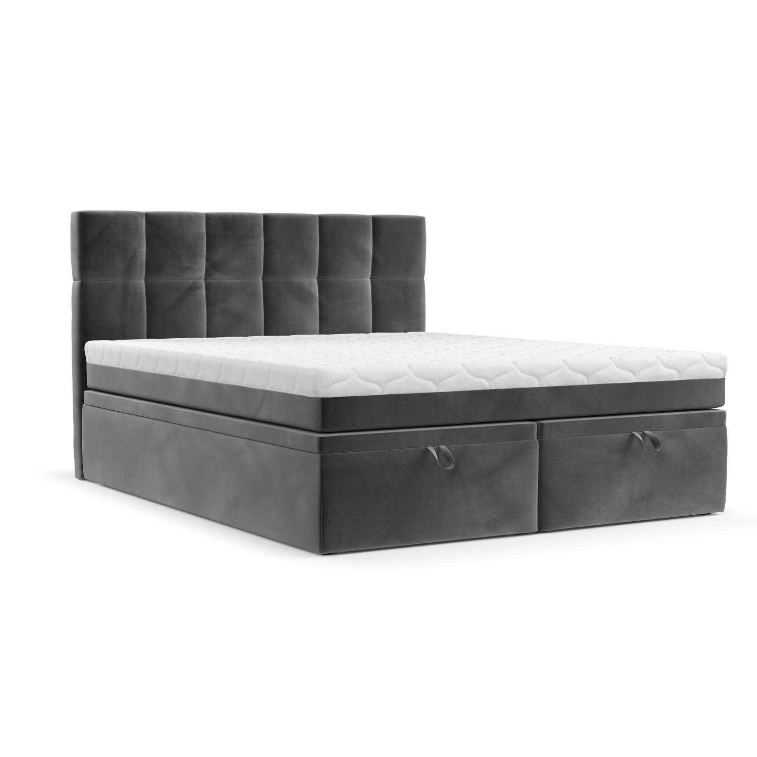 wohnli-moebel-suche-800001494301 Wohnli Möbelsuche - BOXBETT Elano 200/200 cm Grau im Kronos Stoff