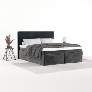 wohnli-moebel-suche-800001494307-1 BOXBETT Zalla 200/200 cm Anthrazit im Paros Stoff Textil AltaBeds Möbel > Betten > Boxspringbetten Anthrazit