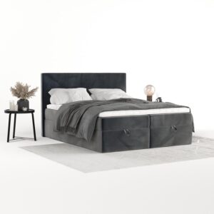 wohnli-moebel-suche-800001494317-1 BOXBETT Velma 200/200 cm Anthrazit im Paros Stoff Textil AltaBeds Möbel > Betten > Boxspringbetten Anthrazit