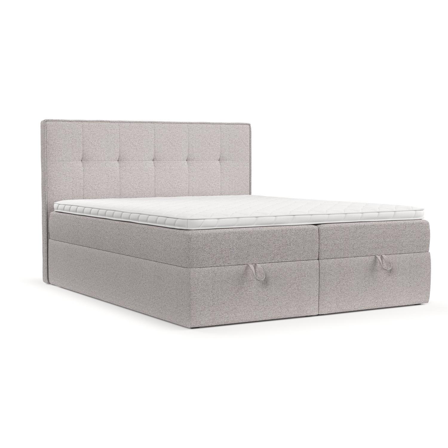 Wohnli Möbelsuche - BOXBETT Tivra 200/200 cm Beige im Riva Stoff