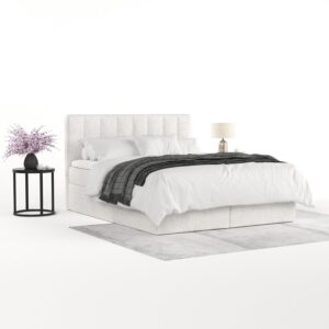 wohnli-moebel-suche-800001494334-1 BOXBETT Lusso 180/200 cm Creme im Neve Stoff Textil AltaBeds Möbel > Betten > Boxspringbetten Weiß