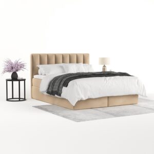 wohnli-moebel-suche-800001494351-1 BOXBETT Lusso 180/200 cm Beige im Kronos Stoff Textil AltaBeds Möbel > Betten > Boxspringbetten Beige