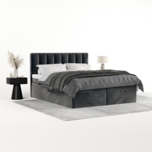 wohnli-moebel-suche-800001494404-1 BOXBETT Lume 200/200 cm Anthrazit im Paros Stoff Textil AltaBeds Möbel > Betten > Boxspringbetten Anthrazit