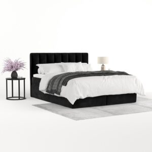 wohnli-moebel-suche-800001494418-1 BOXBETT Lusso 160/200 cm Schwarz im Kronos Stoff Textil AltaBeds Möbel > Betten > Boxspringbetten Schwarz