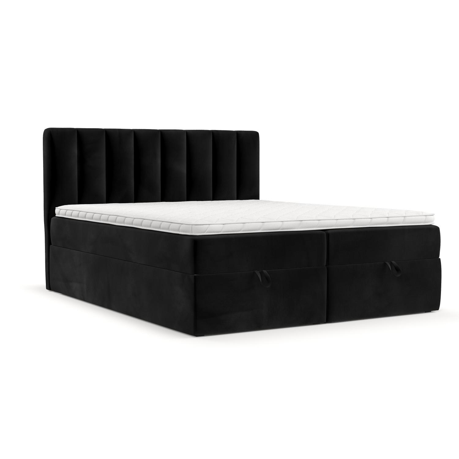 wohnli-moebel-suche-800001494432 Wohnli Möbelsuche - BOXBETT Lusso 200/200 cm Schwarz im Kronos Stoff