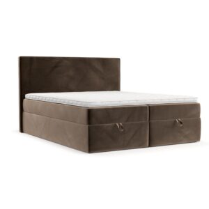 Wohnli Möbelsuche - BOXBETT Velma 140/200 cm Braun im Paros Stoff