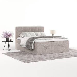 wohnli-moebel-suche-800001494442-1 BOXBETT Velto 160/200 cm Beige im Neve Stoff Textil AltaBeds Möbel > Betten > Boxspringbetten Beige