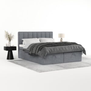 wohnli-moebel-suche-800001494454-1 BOXBETT Lume 140/200 cm Grau im Neve Stoff Textil AltaBeds Möbel > Betten > Boxspringbetten Grau