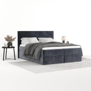wohnli-moebel-suche-800001494458-1 BOXBETT Velma 180/200 cm Dunkelgrau im Kronos Stoff Textil AltaBeds Möbel > Betten > Boxspringbetten Grau
