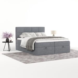 wohnli-moebel-suche-800001494462-1 BOXBETT Velto 180/200 cm Grau im Neve Stoff Textil AltaBeds Möbel > Betten > Boxspringbetten Grau