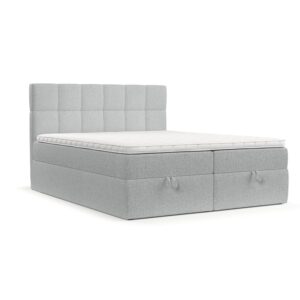 wohnli-moebel-suche-800001494495 Wohnli Möbelsuche - BOXBETT Savio 200/200 cm Hellgrau im Riva Stoff