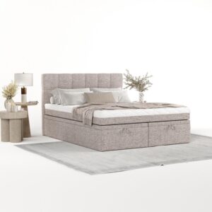 wohnli-moebel-suche-800001494510-1 BOXBETT Elano 180/200 cm Beige im Neve Stoff Textil AltaBeds Möbel > Betten > Boxspringbetten Beige