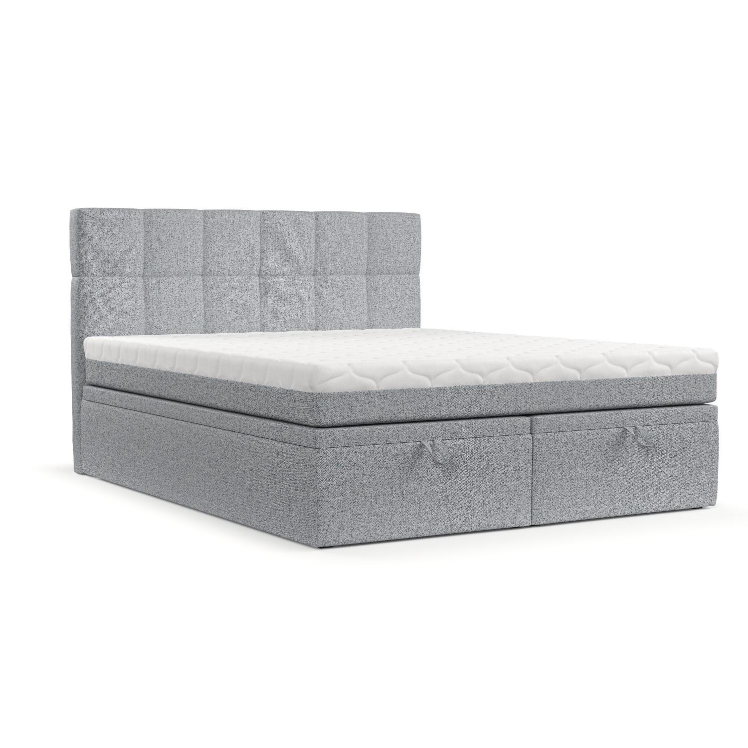 Wohnli Möbelsuche - BOXBETT Elano 140/200 cm Grau im Riva Stoff