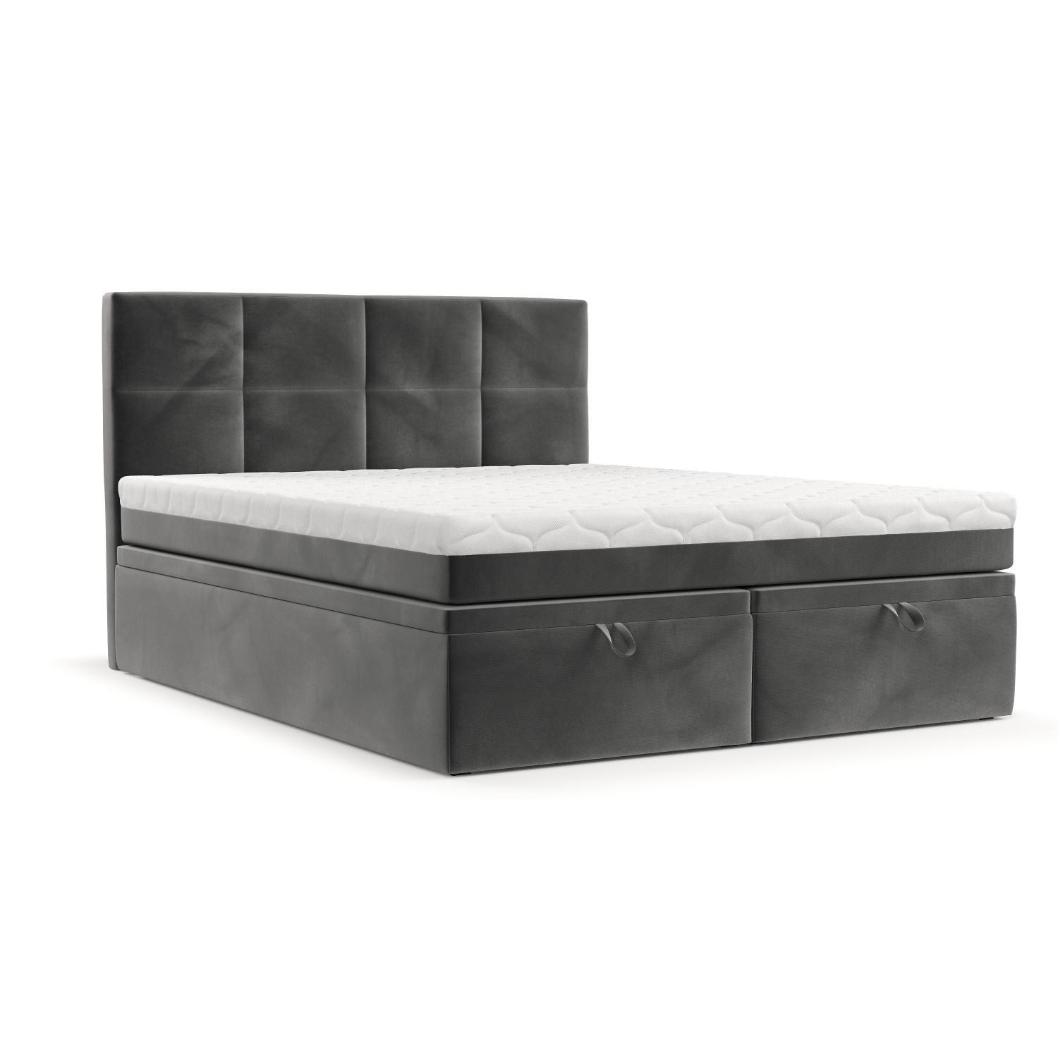 wohnli-moebel-suche-800001494527 Wohnli Möbelsuche - BOXBETT Tessa 200/200 cm Grau im Kronos Stoff