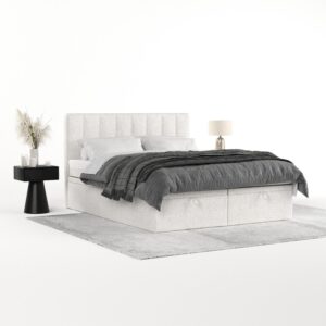 wohnli-moebel-suche-800001494574-1 BOXBETT Lume 160/200 cm Creme im Neve Stoff Textil AltaBeds Möbel > Betten > Boxspringbetten Weiß