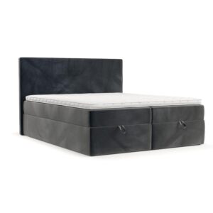 Wohnli Möbelsuche - BOXBETT Velma 140/200 cm Anthrazit im Paros Stoff