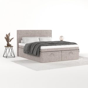 BOXBETT Zalla 200/200 cm Beige im Neve Stoff Textil AltaBeds Möbel > Betten > Boxspringbetten Beige