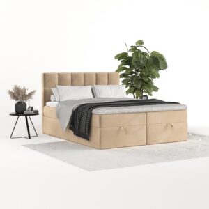 wohnli-moebel-suche-800001494606-1 BOXBETT Savio 200/200 cm Beige im Kronos Stoff Textil AltaBeds Möbel > Betten > Boxspringbetten Beige