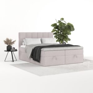 wohnli-moebel-suche-800001494613-1 BOXBETT Savio 140/200 cm Beige im Riva Stoff Textil AltaBeds Möbel > Betten > Boxspringbetten Beige