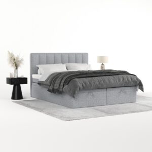 wohnli-moebel-suche-800001494661-1 BOXBETT Lume 140/200 cm Grau im Riva Stoff Textil AltaBeds Möbel > Betten > Boxspringbetten Grau