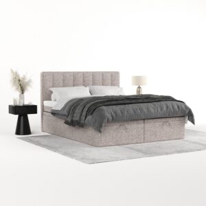 BOXBETT Lume 200/200 cm Beige im Neve Stoff Textil AltaBeds Möbel > Betten > Boxspringbetten Beige