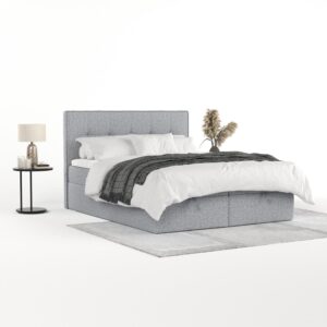 wohnli-moebel-suche-800001494679-1 BOXBETT Tivra 140/200 cm Grau im Riva Stoff Textil AltaBeds Möbel > Betten > Boxspringbetten Grau