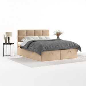 wohnli-moebel-suche-800001494719-1 BOXBETT Tessa 180/200 cm Beige im Kronos Stoff Textil AltaBeds Möbel > Betten > Boxspringbetten Beige