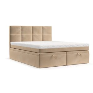 Wohnli Möbelsuche - BOXBETT Tessa 180/200 cm Beige im Kronos Stoff