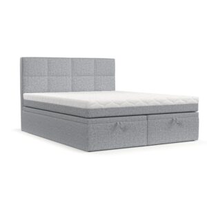 Wohnli Möbelsuche - BOXBETT Tessa 180/200 cm Grau im Riva Stoff