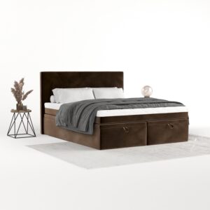 wohnli-moebel-suche-800001494758-1 BOXBETT Zalla 180/200 cm Braun im Kronos Stoff Textil AltaBeds Möbel > Betten > Boxspringbetten Braun