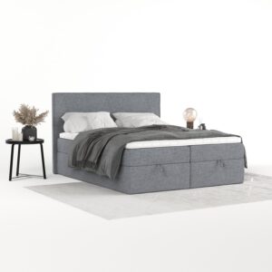 wohnli-moebel-suche-800001494764-1 BOXBETT Velma 200/200 cm Grau im Neve Stoff Textil AltaBeds Möbel > Betten > Boxspringbetten Grau