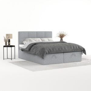 wohnli-moebel-suche-800001494785-1 BOXBETT Tessa 160/200 cm Grau im Riva Stoff Textil AltaBeds Möbel > Betten > Boxspringbetten Grau