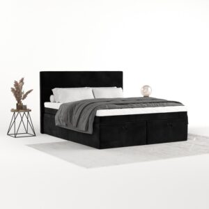 wohnli-moebel-suche-800001494830-1 BOXBETT Zalla 200/200 cm Schwarz im Kronos Stoff Textil AltaBeds Möbel > Betten > Boxspringbetten Schwarz