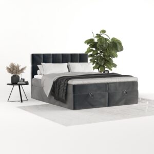 wohnli-moebel-suche-800001494849-1 BOXBETT Savio 200/200 cm Anthrazit im Paros Stoff Textil AltaBeds Möbel > Betten > Boxspringbetten Anthrazit