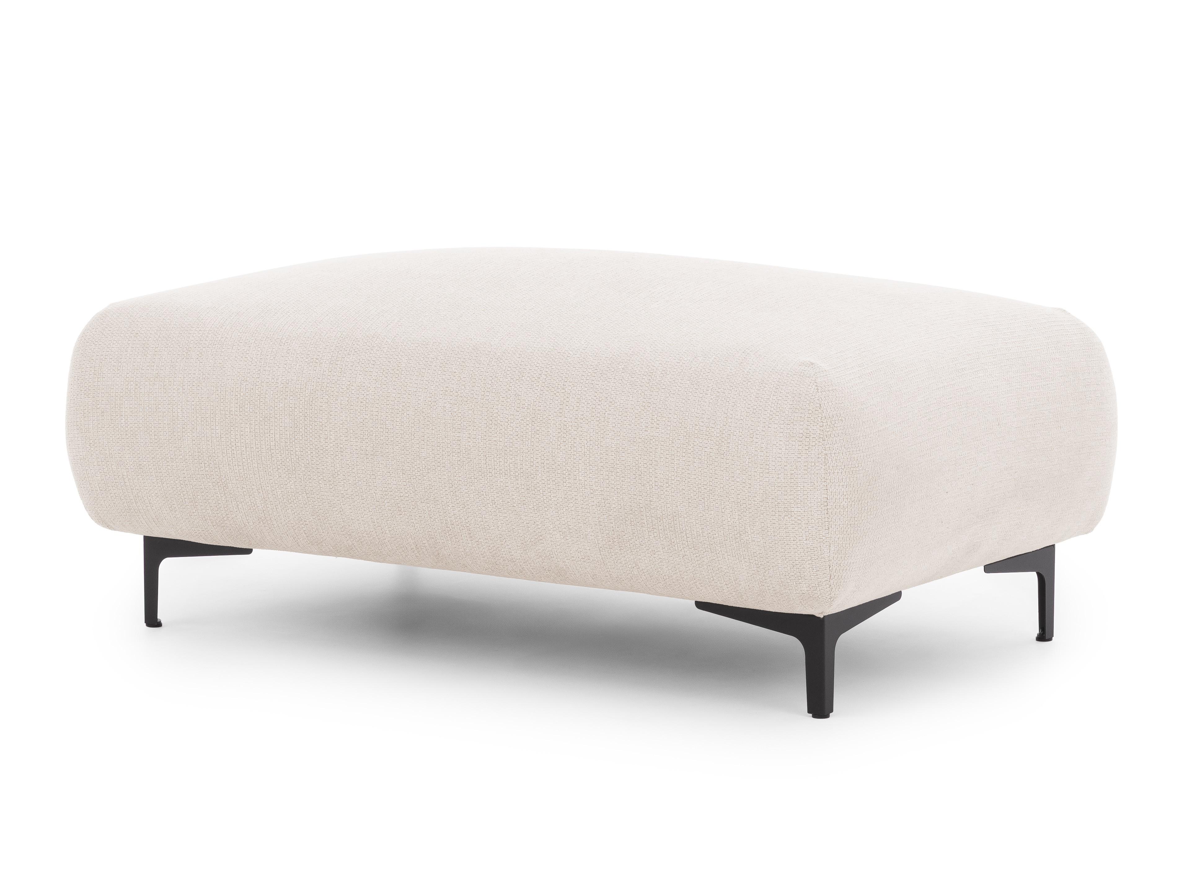 wohnli-moebel-suche-800001495705 Wohnli Möbelsuche - POLSTERHOCKER Cardea in Bubble-Optik aus weichem Creme Strukturstoff mit hohem Sitzkomfort