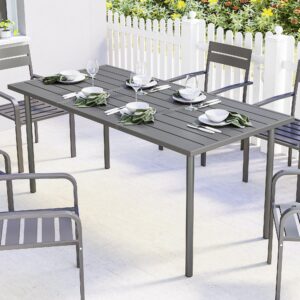 wohnli-moebel-suche-800001495728-1 GARTENTISCH Metall Stahl Dunkelgrau Metall Outsunny Garten & Outdoor > Gartenmöbel > Gartentische Grau