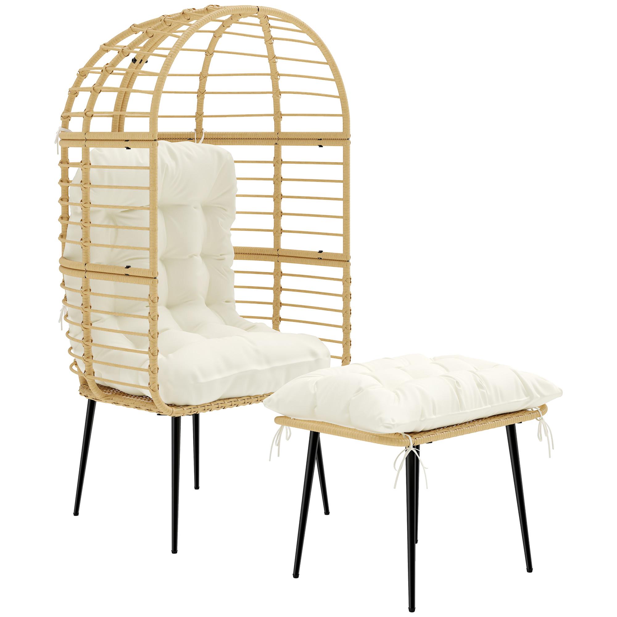 wohnli-moebel-suche-800001495752 Wohnli Möbelsuche - EIERSESSEL PE-Rattan Stahl Beige