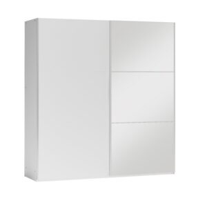 wohnli-moebel-suche-800001499867 Wohnli Möbelsuche - SCHWEBETÜRENSCHRANK IVERN 151/215/65 cm 2-türig mit Spiegel Weiß