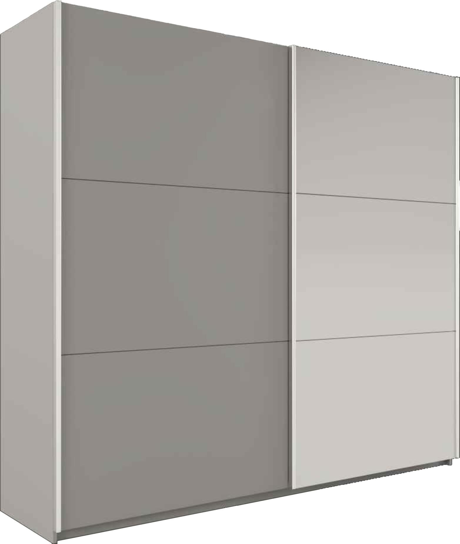 wohnli-moebel-suche-800001499877 Wohnli Möbelsuche - SCHWEBETÜRENSCHRANK IVERN 200/215/65 cm 2-türig mit Spiegel Grau