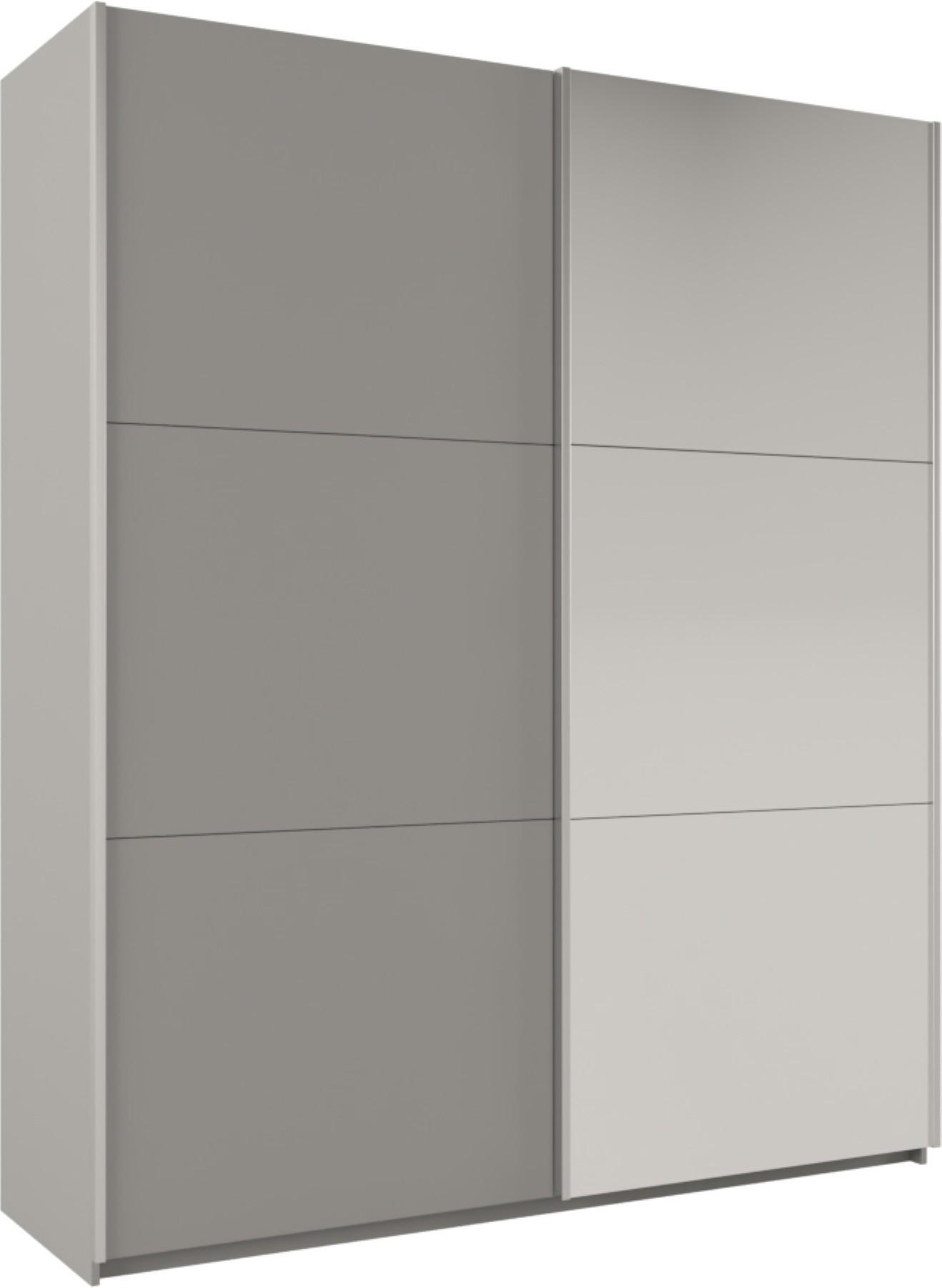 wohnli-moebel-suche-800001499905 Wohnli Möbelsuche - SCHWEBETÜRENSCHRANK ORIANNA 225/244/65 cm 2-türig mit Spiegel Grau