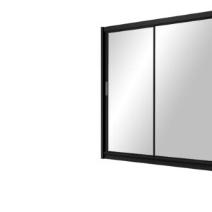wohnli-moebel-suche-800001499938 Wohnli Möbelsuche - SCHWEBETÜRENSCHRANK NAMI 120/215/61 cm 2-türig mit Spiegel Schwarz