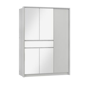 wohnli-moebel-suche-800001499945 Wohnli Möbelsuche - SCHWEBETÜRENSCHRANK RUMBLE 151/217/65 cm 2-türig mit Spiegel Weiß