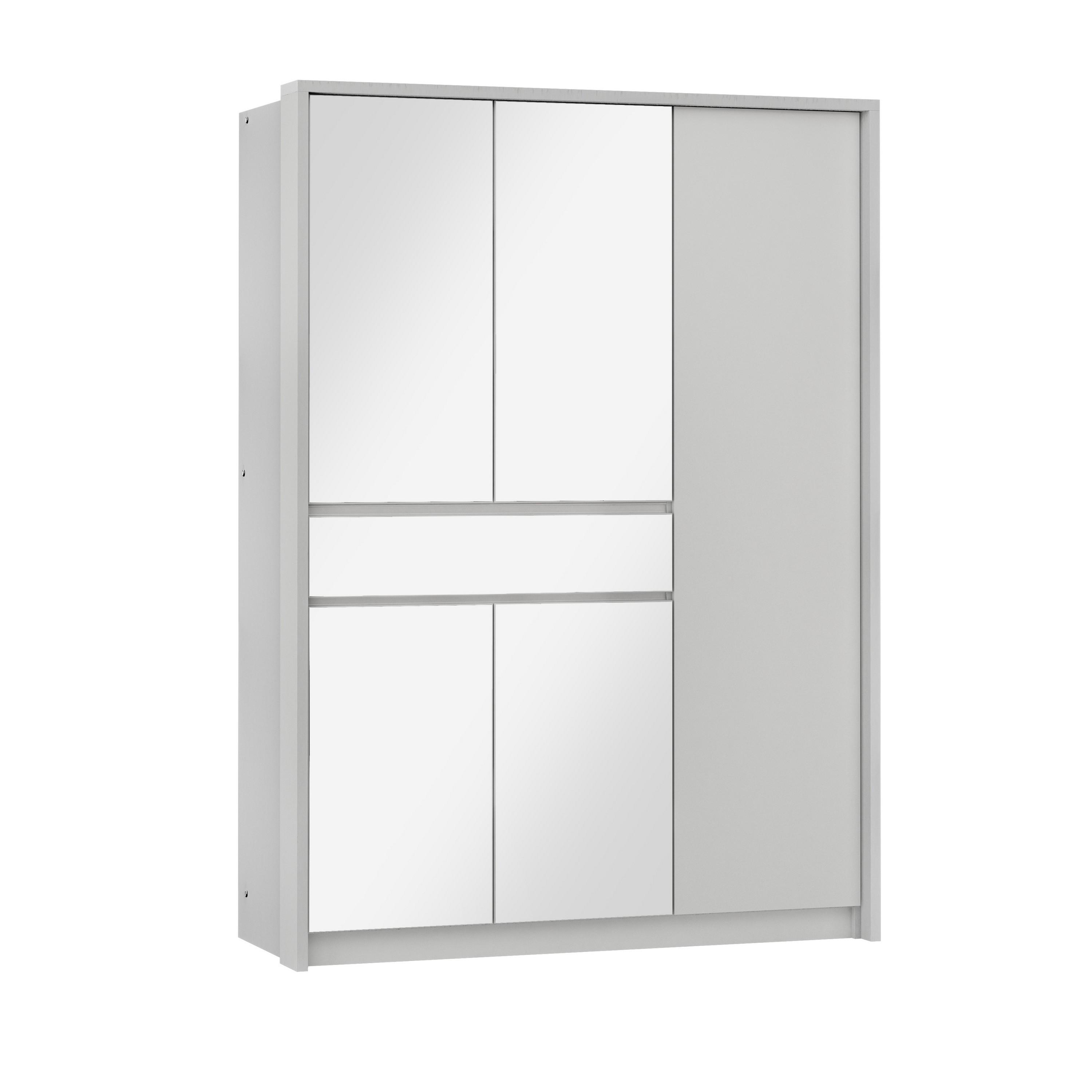 wohnli-moebel-suche-800001499945 Wohnli Möbelsuche - SCHWEBETÜRENSCHRANK RUMBLE 151/217/65 cm 2-türig mit Spiegel Weiß