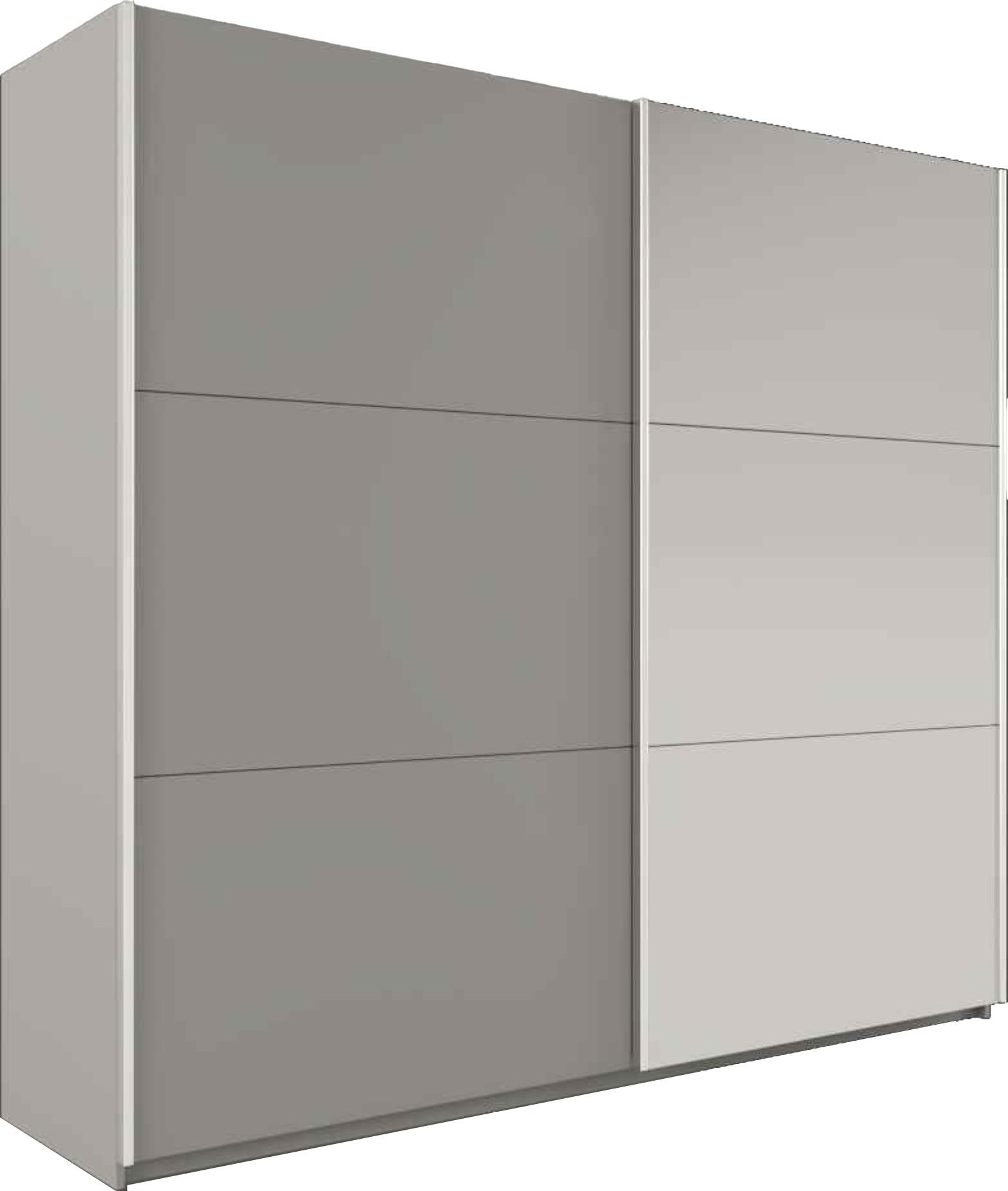 wohnli-moebel-suche-800001499955 Wohnli Möbelsuche - SCHWEBETÜRENSCHRANK IVERN 250/215/65 cm 2-türig mit Spiegel Grau